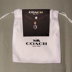 Coach Rose Gold Pendant Necklace